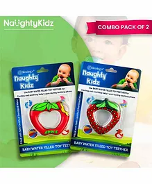 Naughty Kidz Water Filled Silicone Teethers Set of 2 - Red