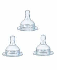 Naughty Kidz Natural Wide Neck Nipples Pack of 3 - White