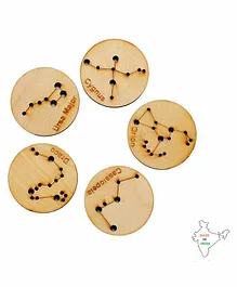 Toyroom Little Star Gazers Wooden Constellation Coins - 5 Pieces
