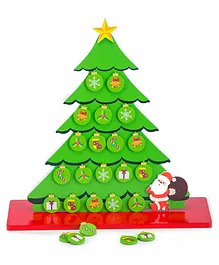 Toyroom Magnetic DIY Eco Friendly Christmas Tree With Ornaments Kit - 24 Pieces 