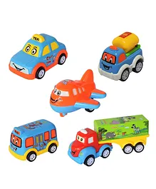 Enorme Friction Powered Pull Back Toy Vehicles Multicolour - Set of 5