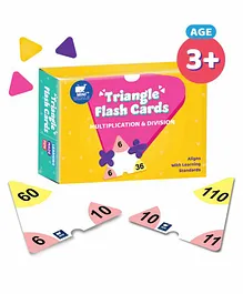 Miniwhale Triangular Multiplication & Division Flash Cards Pack of 42 - Multicolor