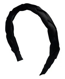 Ribbon candy Satin Braided Hair Band - Black