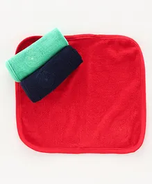Simply Cotton Wash Cloth Set of 3 - Red Green Black