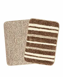 Saral Home Anti Slip Bathmat Pack of 2 - Brown