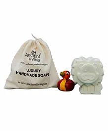 Ancient Living Handmade Designer Lion Kids Soap With Orange Oil Cream - 75 Grams