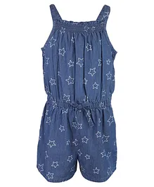 A Little Fable Sleeveless Star Print Jumpsuit - Blue