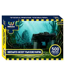 Webby Underwater Ancient Town Ruins Painting Jigsaw Puzzle - 500 pieces