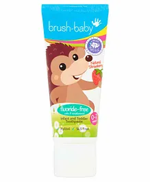 Brush Baby Fluoride-Free Strawberry Infant and Toddler Toothpaste with Xylitol - 81 gm