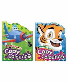 Sterling Copy Colouring Transport & Animals 2 in 1 Pack 