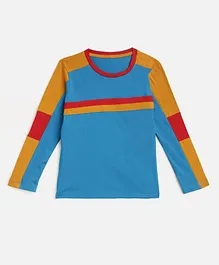 KIDSCRAFT Full Sleeves Striped T-Shirt - Blue