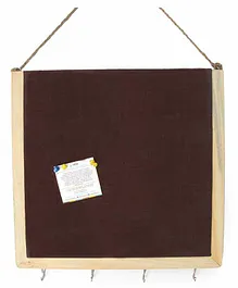 IVEI Pin Board With Key Hooks - Brown