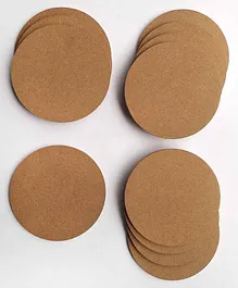 IVEI DIY Circle Coasters Set of 12 - Brown