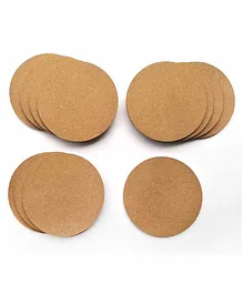 IVEI DIY Circle Coasters Set of 12 - Brown
