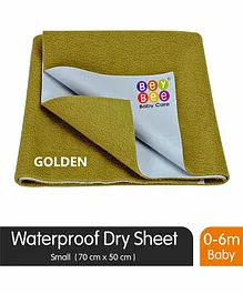 BeyBee Waterproof Small Bed Protector Sheet - Gold