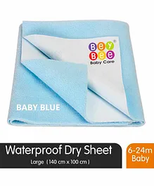 BeyBee Quickly Dry Waterproof Large Size Bed Protector Sheet - Blue