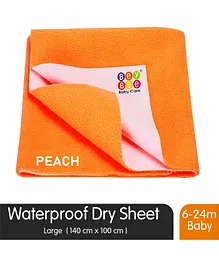 beybee Babies and Adults Waterproof Mattress Protector Sheet Large Size - Peach