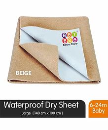 BeyBee Quickly Dry Waterproof  Large Size Bed Protector Sheet - Beige