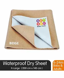 BeyBee Quick Dry Waterproof Protector Dry Sheet Extra Large - Beige