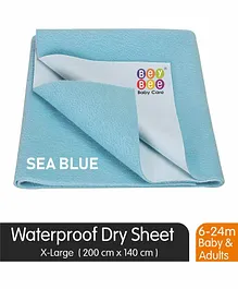 BeyBee Quickly Dry Waterproof Extra Large Size Bed Protector Sheet - Sea Blue