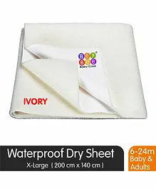BeyBee Quickly Dry Waterproof Extra Large Size Bed Protector Sheet - Ivory