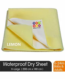 BeyBee Dry Sheets for Born Baby, Quickly Dry Waterproof bed sheet, X-Large - Yellow