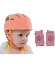 DearJoy Baby Safety Helmet & Kneepads - Orange