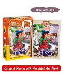 Majestic Book The Piped Piper Story Board Book & Puzzle Activity Combo - English
