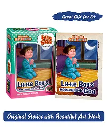 Majestic Book Little Boy Meeting with God Story Board Book & Puzzle Activity Combo - English