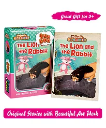 Majestic Book The Lion and The Rabbit Story Board Book & Puzzle Activity Combo - English