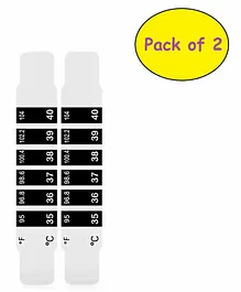 Syga Forehead Thermometer Strips Pack of 2 - Black White