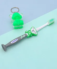 Koala Shaped Ultra Soft Bristle Toothbrush With Key Ring - Green