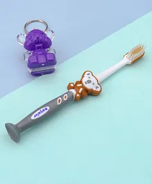 Koala Shaped Ultra Soft Bristle Toothbrush With Key Ring - Purple