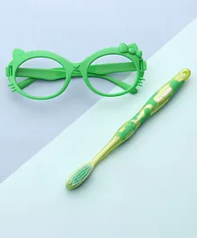 Giraffe Design Toothbrush Ultra Soft Bristles with Google Gift - Green