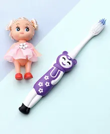 Toothbrush Ultra Soft Bristles With A Doll Toy Girl Shape - Purple