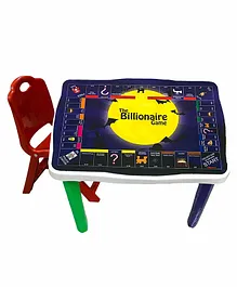KuchiKoo Multi Utility Table With Billionaire Game & Chair - Multicolor