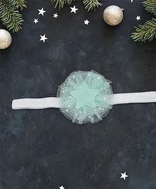 Knotty Ribbons Glitter Star Headband - Light Green