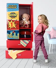Toddler Storage Wardrobe - Red