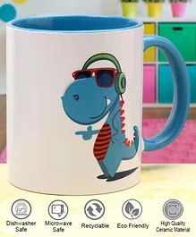 Pine Kids Ceramic Mug Dinosaur Print Blue - 330 ml