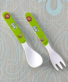 Spoon & Fork Set - Green