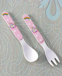 Spoon & Fork Set - Pink