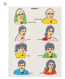HNT Family Wooden Knob Puzzle 8 Pieces - Multicolor
