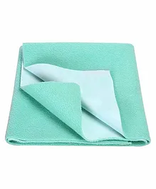 Elementary Smart Dry Waterproof Small Bed Protector Sheet - Sea Green