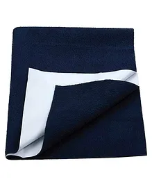 Elementary Smart Dry Waterproof Small Bed Protector Sheet - Navy Blue
