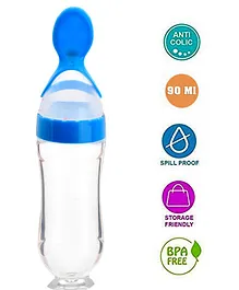 The Little Lookers Infant Baby Squeezy Silicone Food Feeder Blue - 90 ml