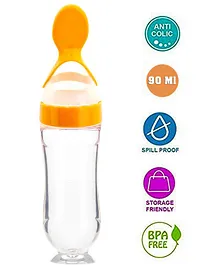 The Little Lookers Squeezy Silicone Food Feeder Yellow - 90 ml