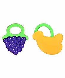The Little Lookers Baby Teether Grapes & Banana Shape Pack of 2 - Multicolor