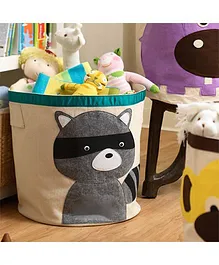 My Gift Booth Bear Motif Canvas Storage Box - Beige