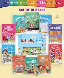 FirstCry Intellitots Preschool Activity Time Set of 10 Books - English