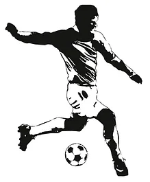 RoomMates Soccer Player Wall Decal - Black & White